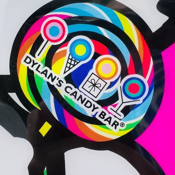 HELLO KITTY DYLAN’S CANDY BAR NY BRIGHT PINK AND YELLOW ZIPPERED TOTE - Picture 2 of 16